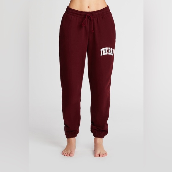 THE BAR VARSITY SWEATPANTS MAROON - Picture 3 of 4